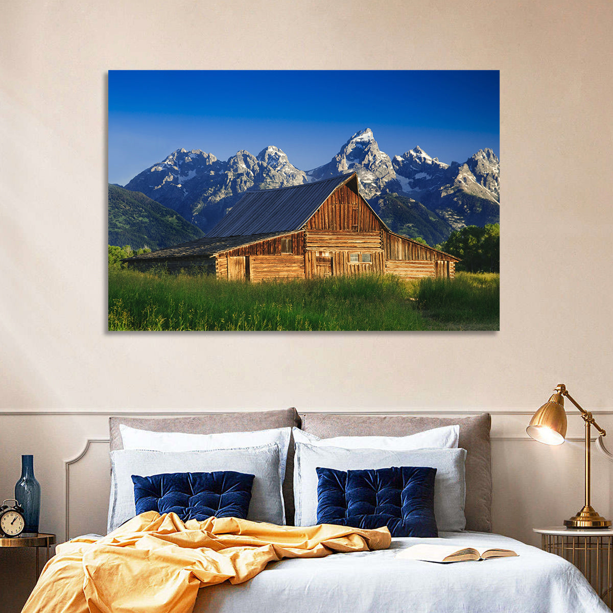 T.a. Moulton Barn, Grand Teton Wall Art in a room, landscape
