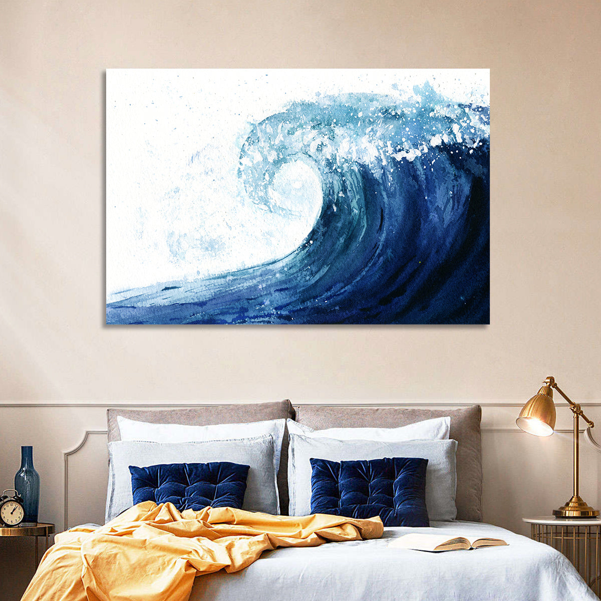 Watercolor Cresting Wave Wall Art