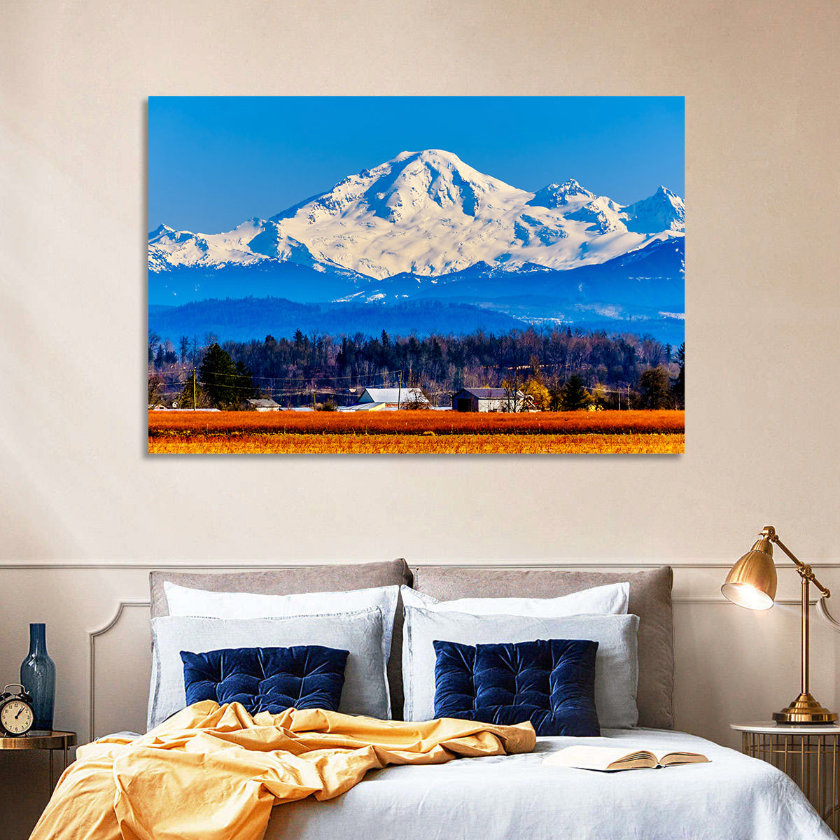 Mount Baker Fields Wall Art in a room, landscape