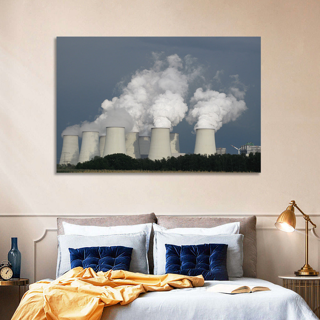 Cooling Towers at Coal Power Plant Wall Art