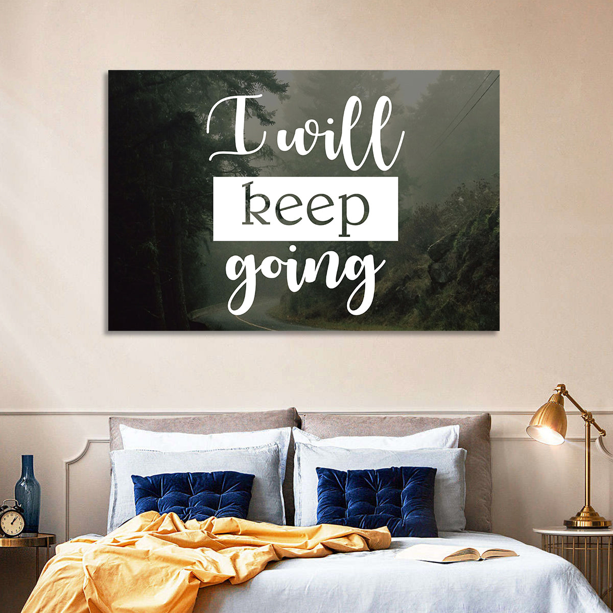 I Will Keep Going Wall Art in a room, landscape
