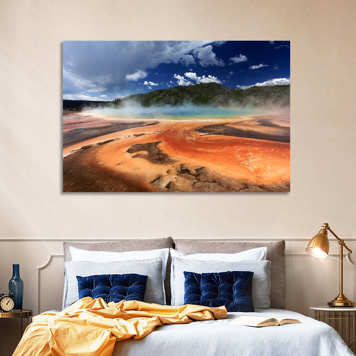 Grand Prismatic Spring, Yellowstone Wall Art in a room, landscape