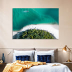 Clam Beach Aerial View Wall Art
