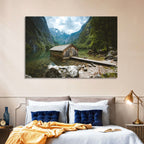 Cabin on Lake Obersee Wall Art