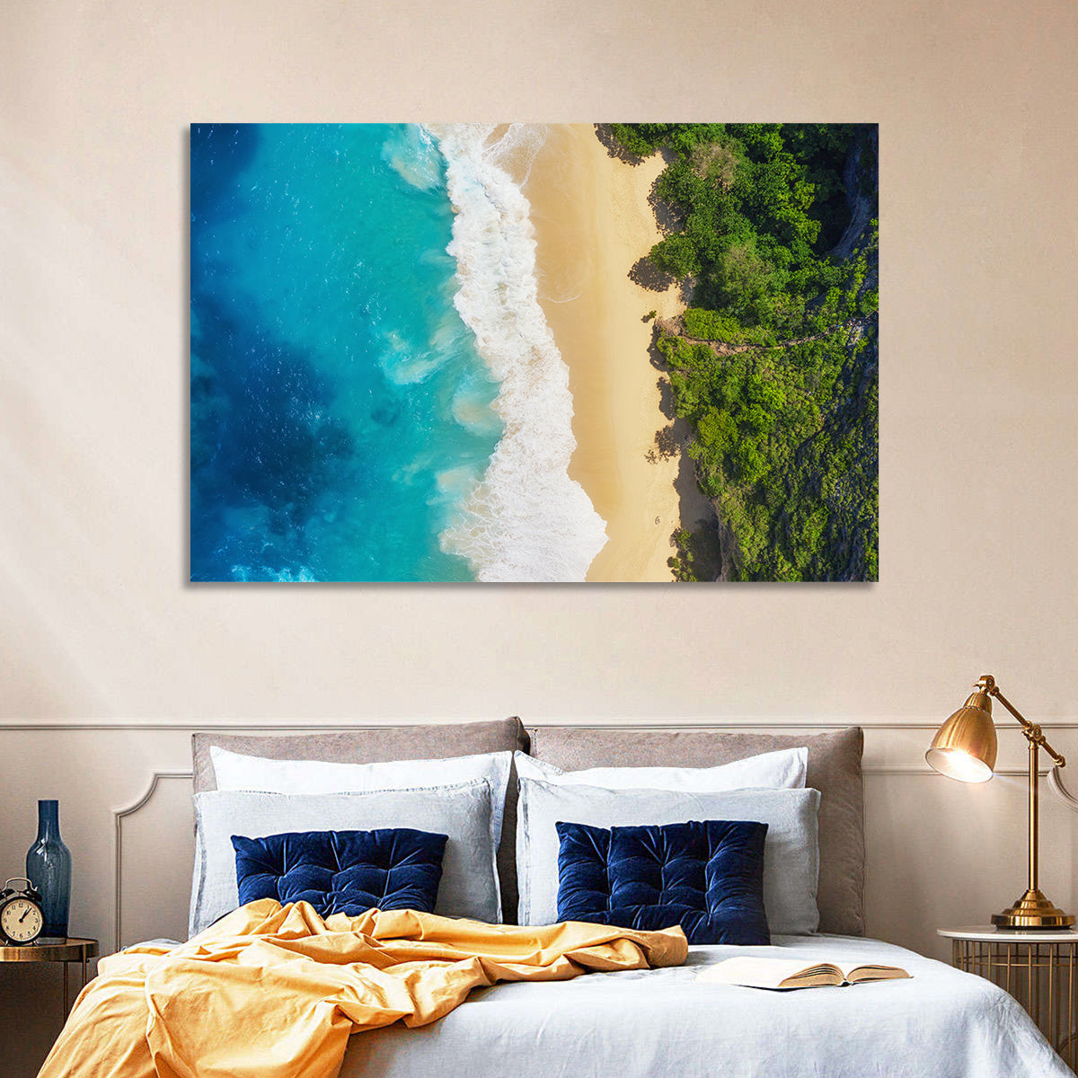 Aerial Turquoise Beach View Wall Art