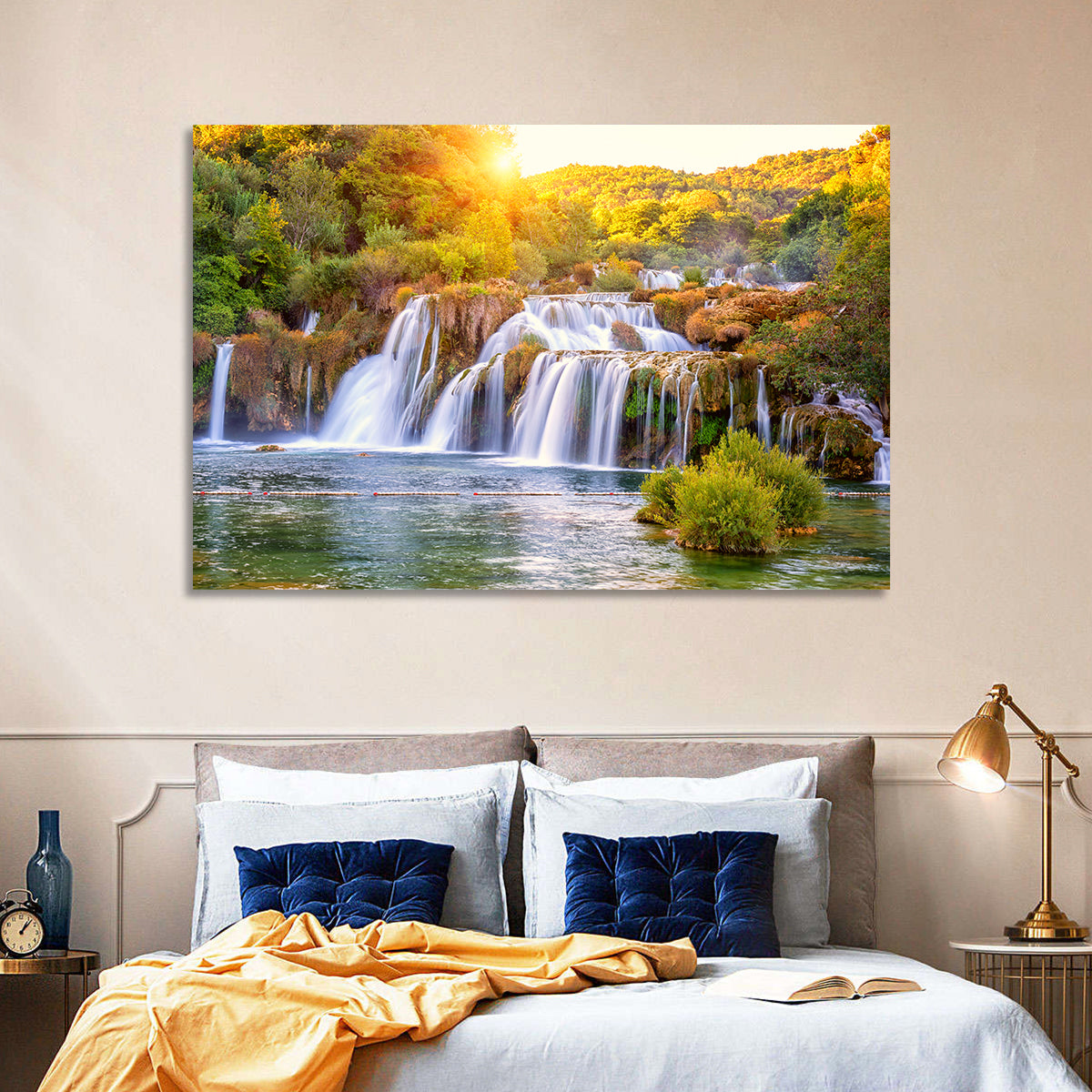 Skradinski Buk Waterfall at Golden Hour Wall Art
