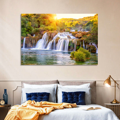 Skradinski Buk Waterfall at Golden Hour Wall Art