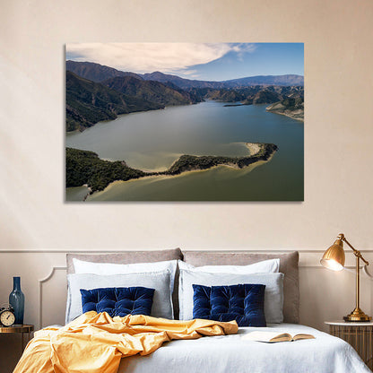 Pyramid Lake Aerial View Wall Art