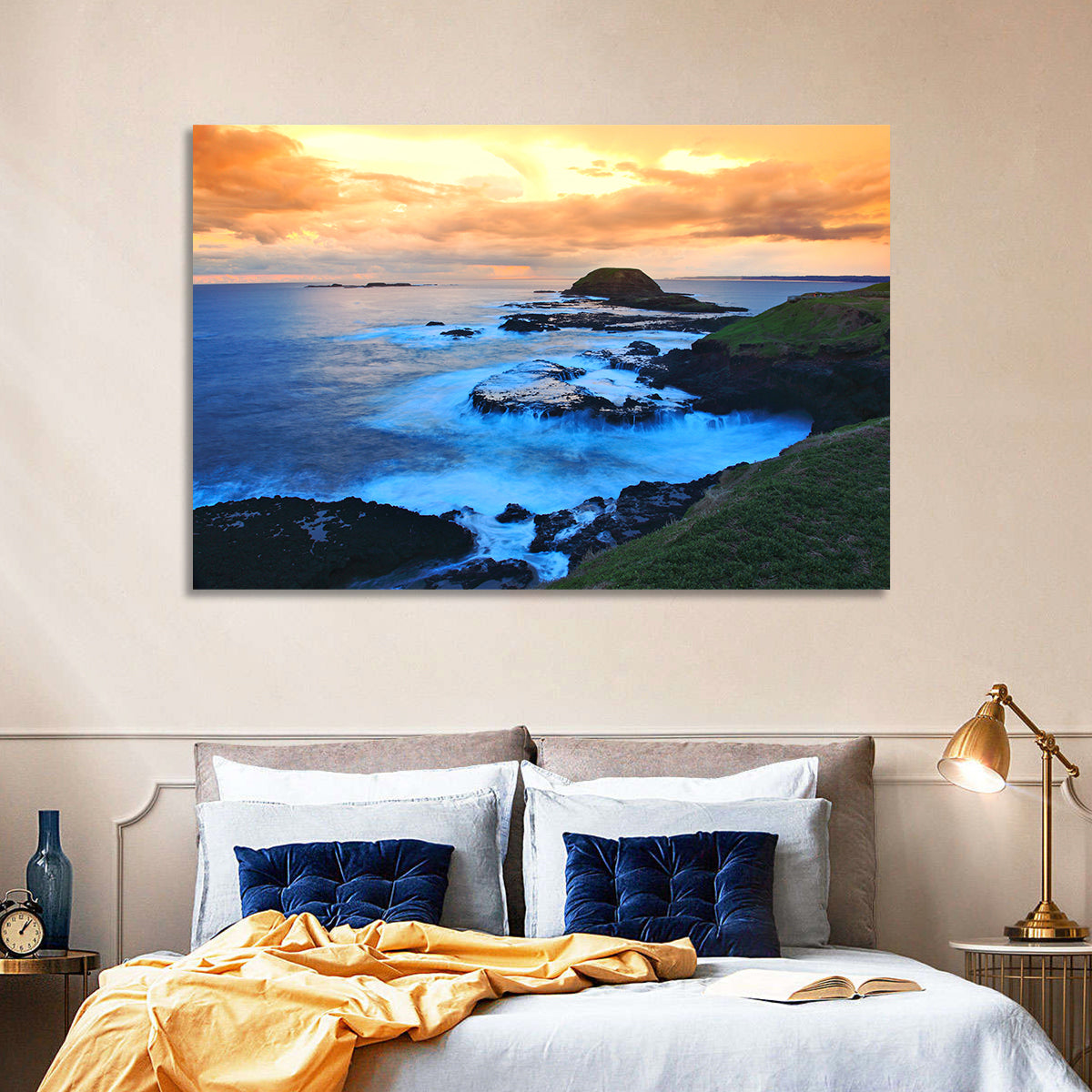 Phillip Island Cliffs at Sunset Wall Art