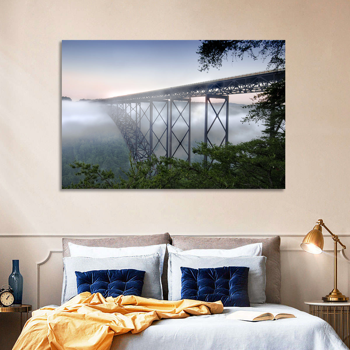 New River Gorge Bridge at Dawn Wall Art