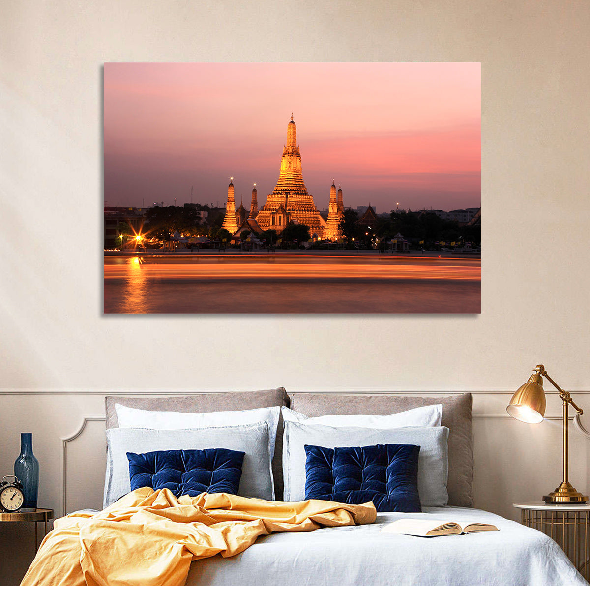 Wat Arun at Dusk Wall Art