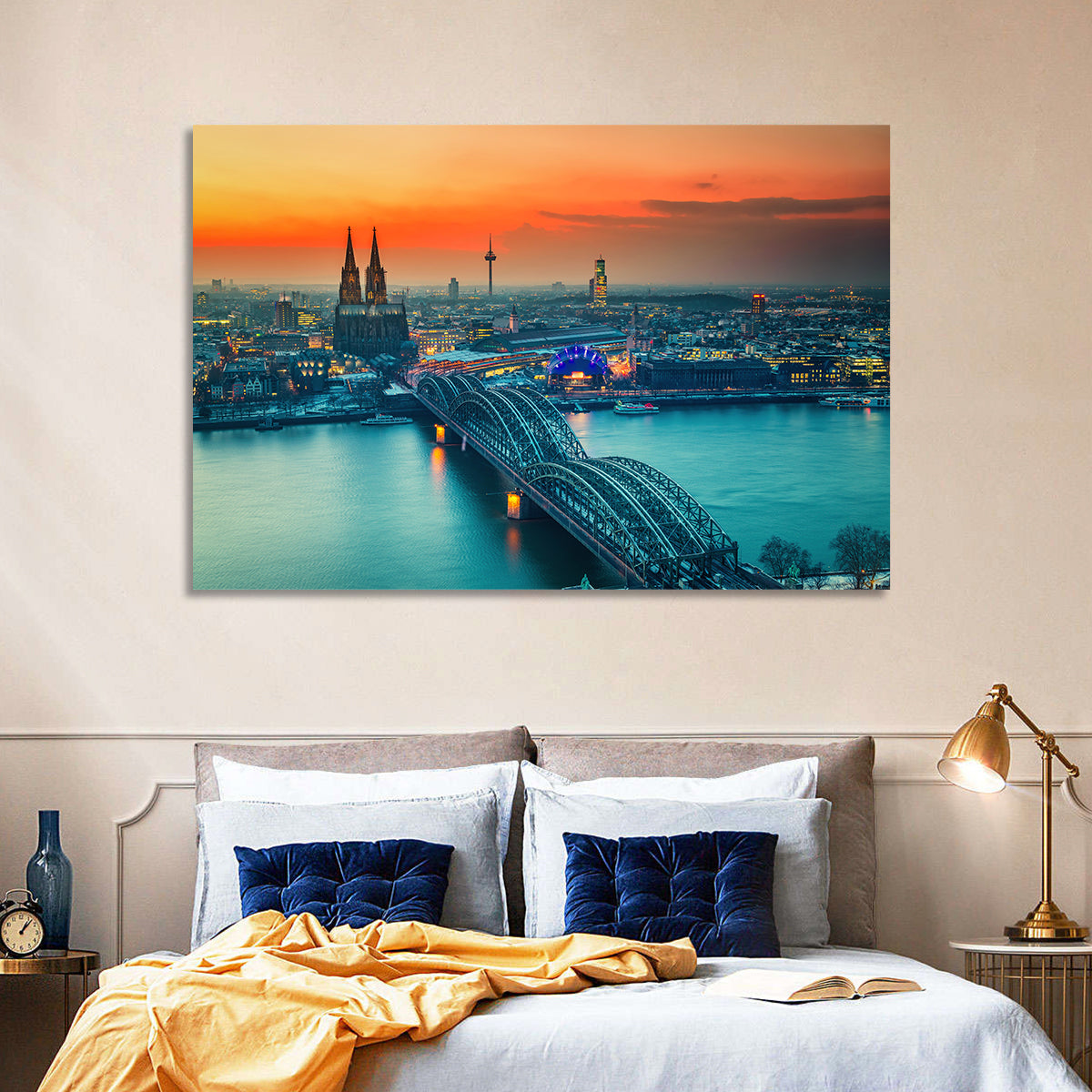 Hohenzollern Bridge at Dusk Wall Art
