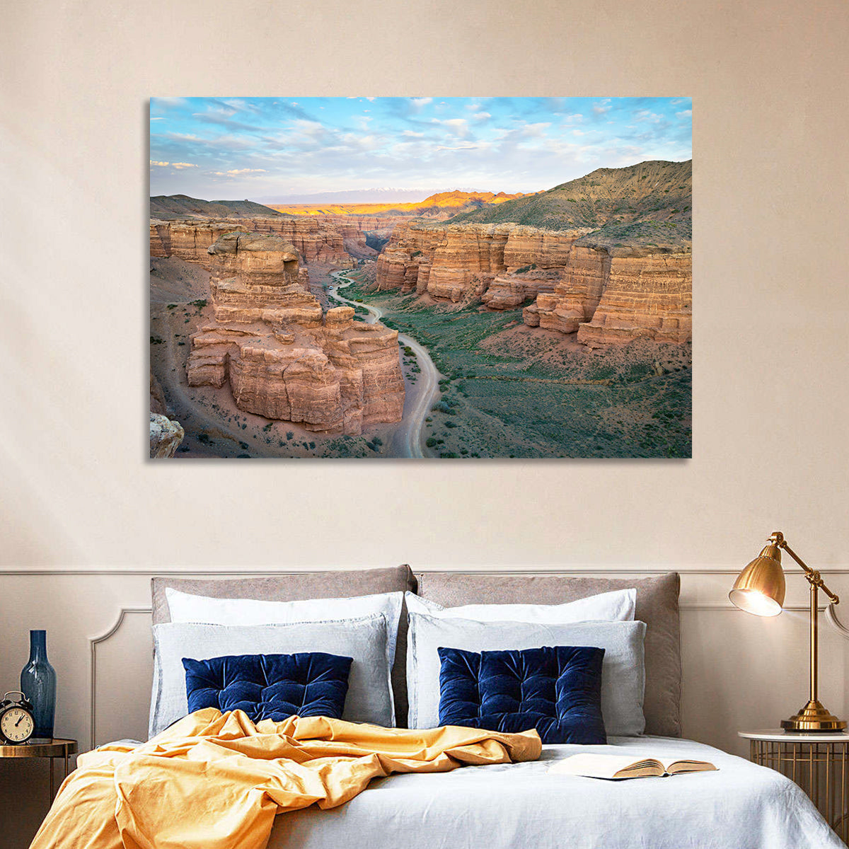 Charyn Canyon at Golden Hour Wall Art