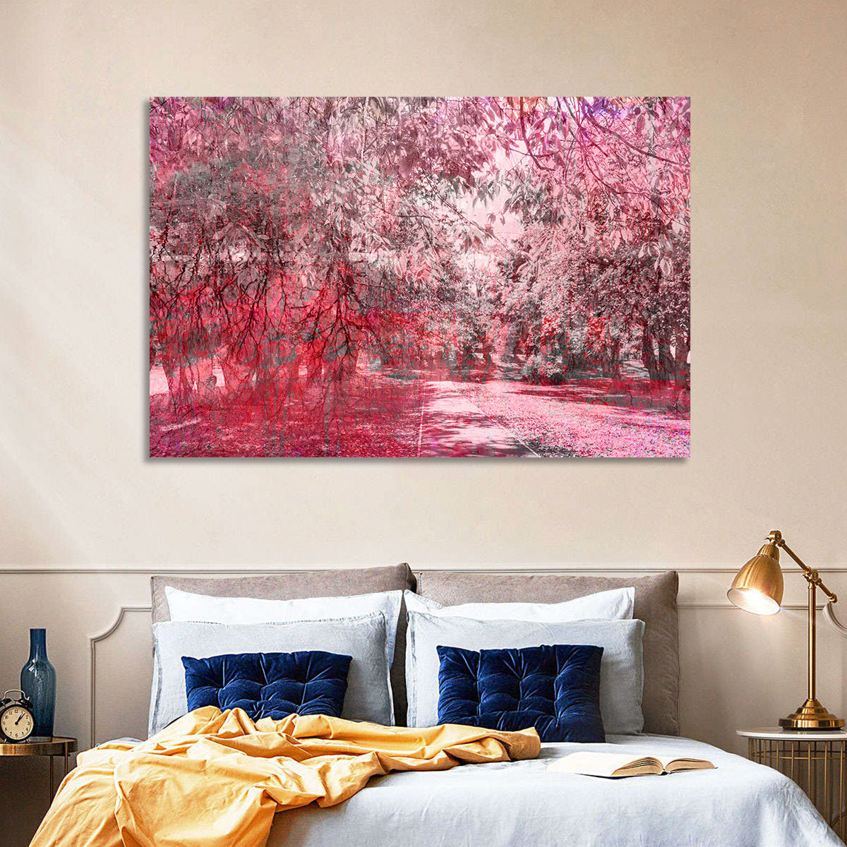 Pink Autumn Pathway Wall Art