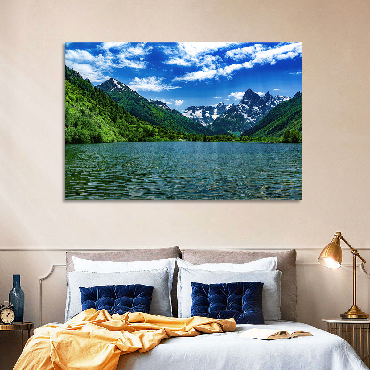 Lake Tumanly Kel Wall Art in a room, landscape