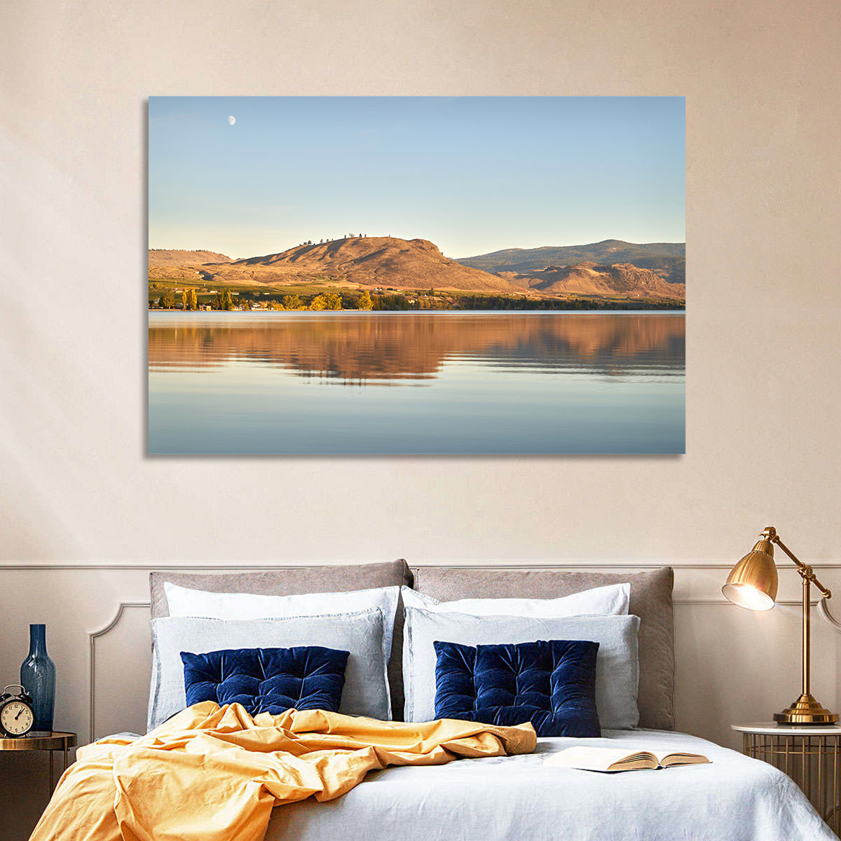 Osoyoos Lake Moonlit Reflection Wall Art