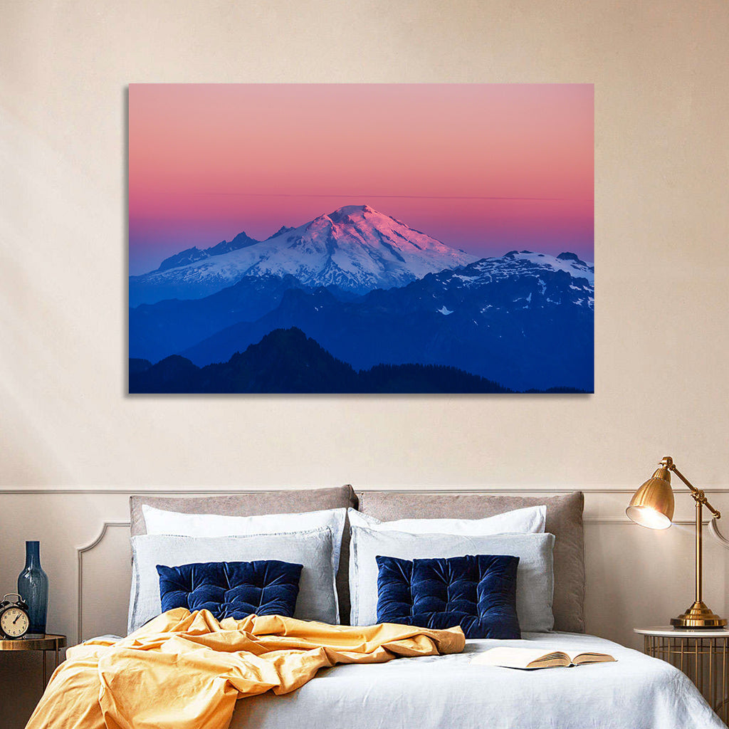 Mount Baker Alpenglow Wall Art