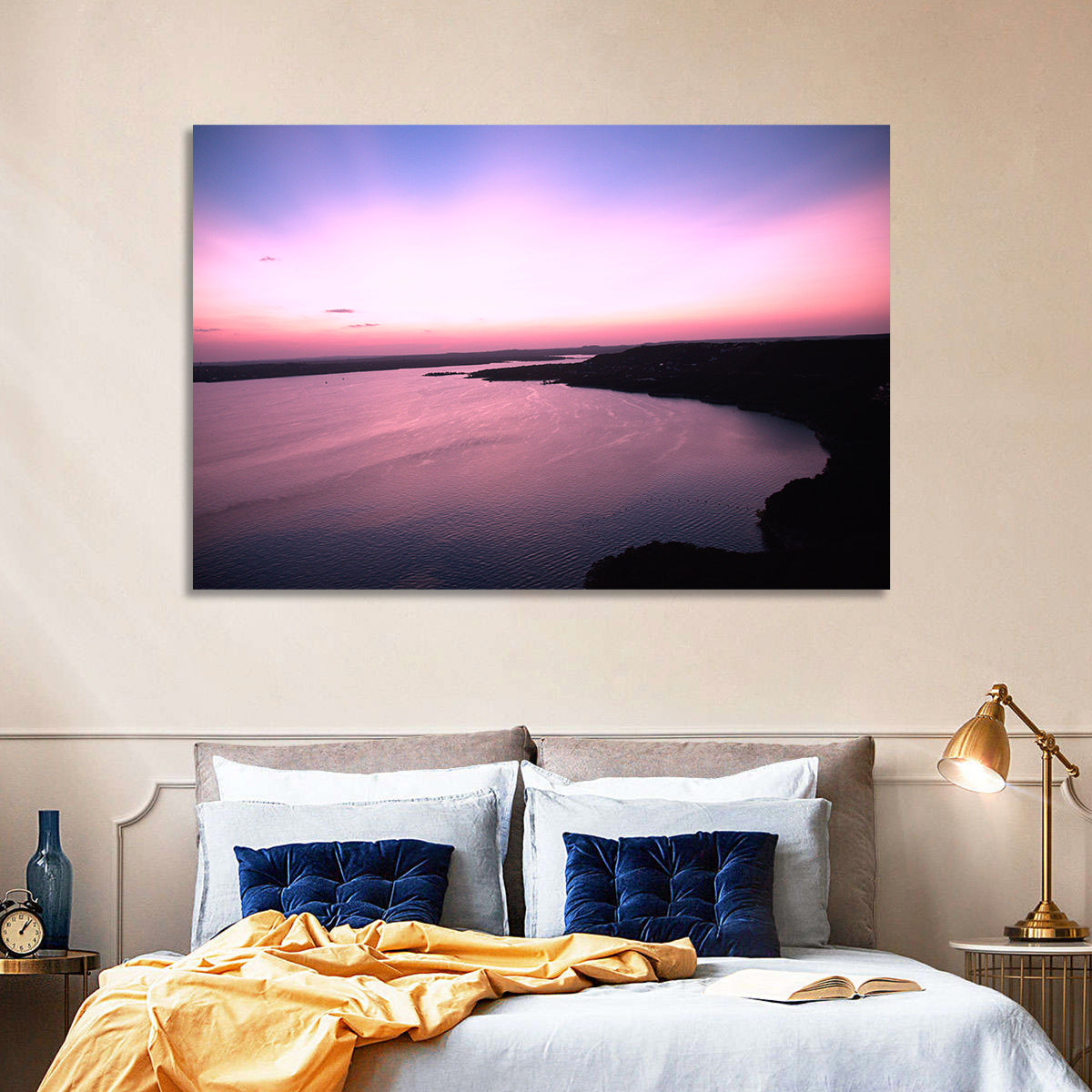 Lake Travis Purple Sunset Wall Art