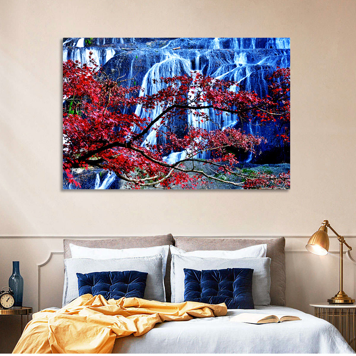 Fukuroda Waterfall Wall Art in a room, landscape