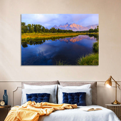 Grand Tetons Sunrise Over Snake River Wall Art