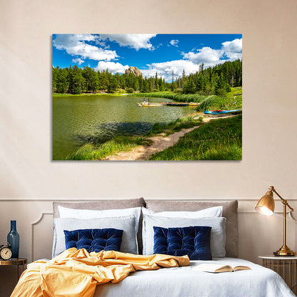 Sylvan Lake Dockside Scene Wall Art