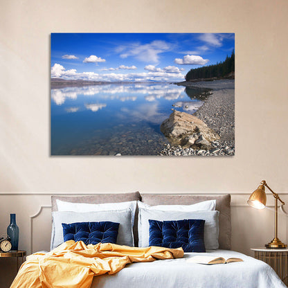 Pukaki Pebbled Shoreline Wall Art