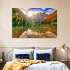 Lago Di Braies Sunrise Wall Art