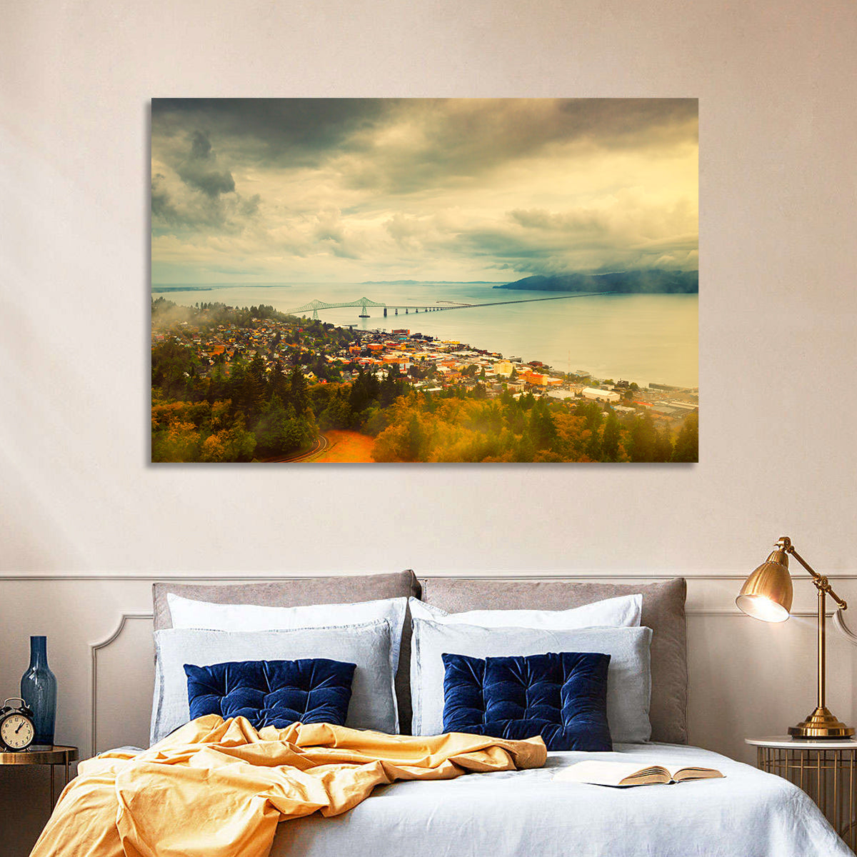 Astoria-megler Bridge Cityscape Wall Art