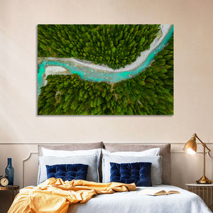 Inn River & Forest Aerial Wall Art