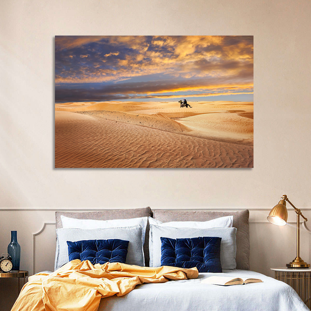 Sahara Camel Rider at Sunset Wall Art