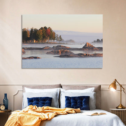 Lake Vanern Misty Shoreline Wall Art