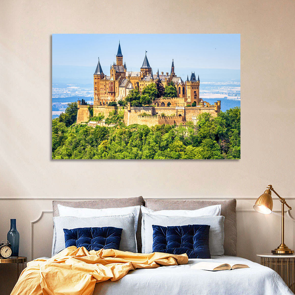 Hohenzollern Castle Wall Art in a room, landscape