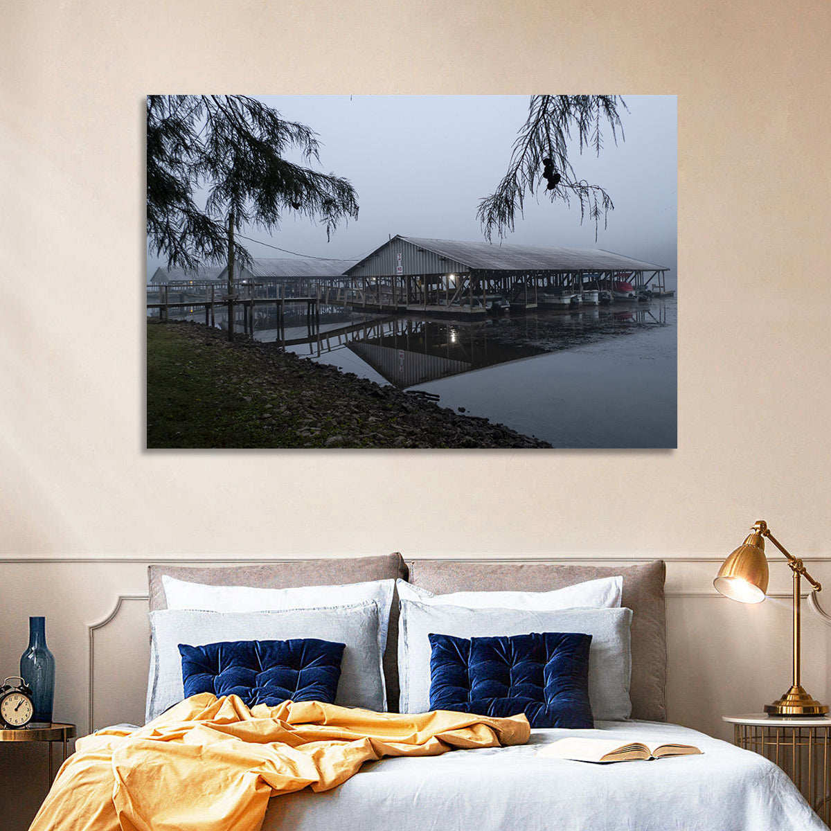Ozark Beach Resort Boathouse Wall Art