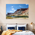 Band-e Amir Lakes and Rock Spire Wall Art