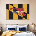 Maryland Flag Map Wall Art