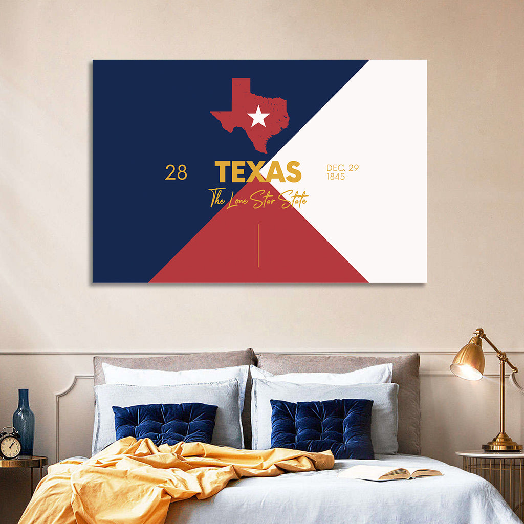 Lone Star State Map Wall Art