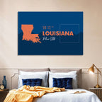 Louisiana Map, Pelican State Wall Art