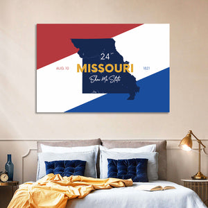 Missouri State Map Wall Art