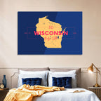 Badger State Map Wall Art