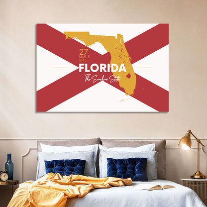 Florida State Map Wall Art