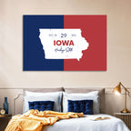 Hawkeye State Map Typography Wall Art