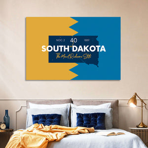 South Dakota State Map Wall Art