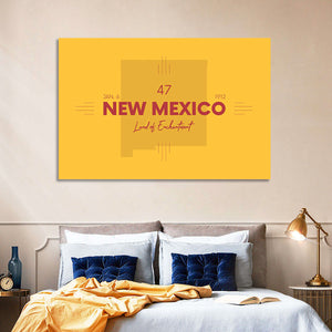 New Mexico State Map Wall Art