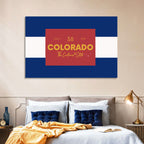Colorado State Flag Map Wall Art
