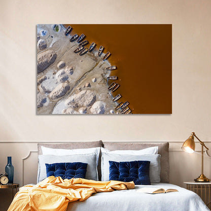 Salt Piles at Lake Retba Wall Art