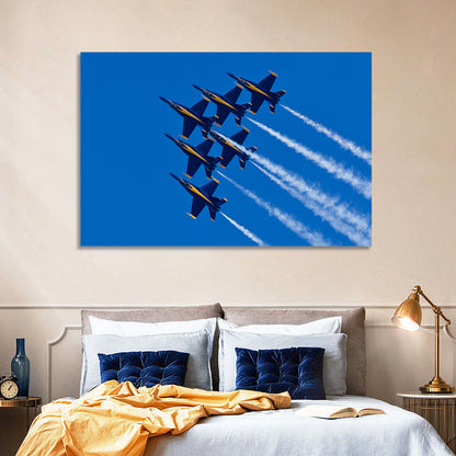 Blue Angels Delta Formation Flyover Wall Art