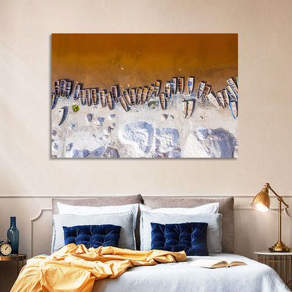 Lac Rose Boats Aerial View Wall Art