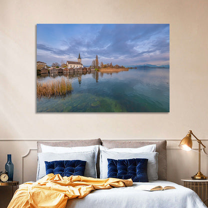 Busskirch Church on Lake Obersee Wall Art