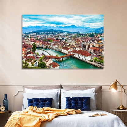 Lucerne Chapel Bridge View Wall Art