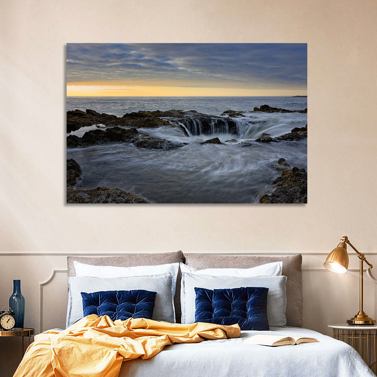 Thor's Well at Cape Perpetua Wall Art in a room, landscape